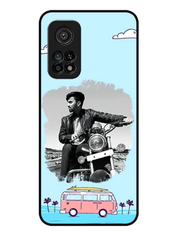 Custom Mi 10T Photo Printing on Glass Case - Travel & Adventure Design