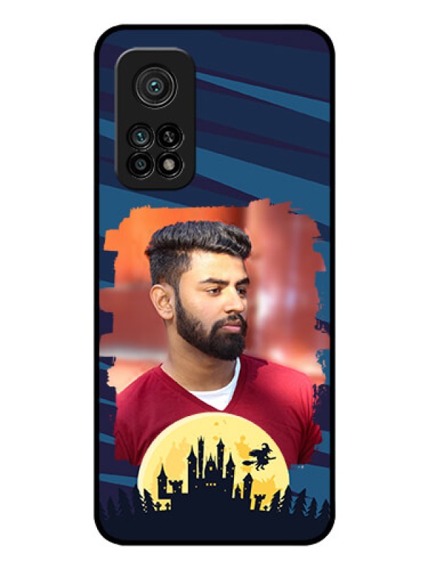 Custom Mi 10T Photo Printing on Glass Case - Halloween Witch Design 