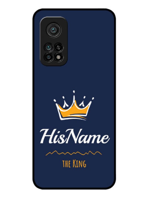 Custom Mi 10T Glass Phone Case King with Name