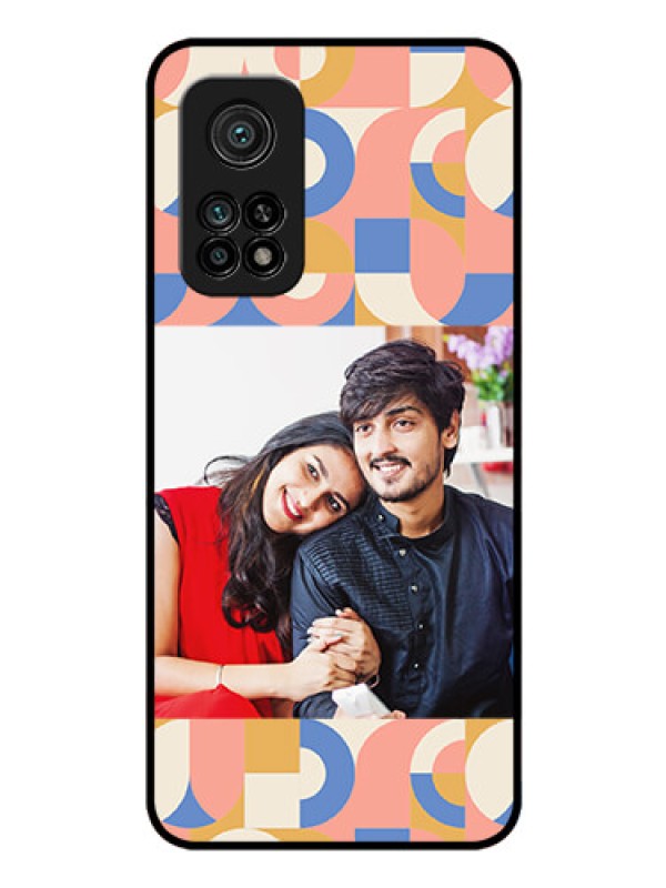 Custom Xiaomi Mi 10T Photo Printing on Glass Case - Semi-circle Maze Pattern Design