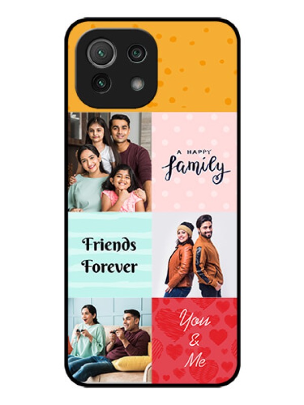 Custom Mi 11 Lite NE 5G Personalized Glass Phone Case  - Images with Quotes Design