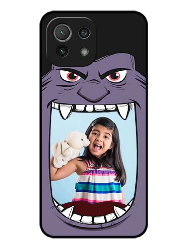 Custom Mi 11 Lite NE 5G Custom Glass Phone Case  - Angry Monster Design