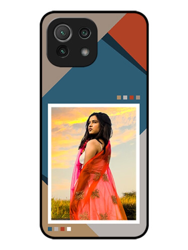 Custom Xiaomi Mi 11 Lite Ne 5G Personalized Glass Phone Case - Retro color pallet Design