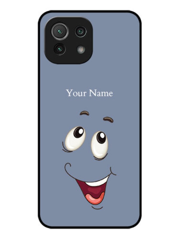 Custom Xiaomi Mi 11 Lite Ne 5G Photo Printing on Glass Case - Laughing Cartoon Face Design