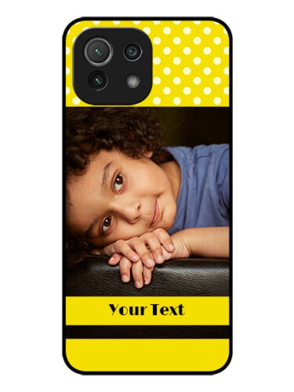 Custom Mi 11 Lite Custom Glass Phone Case - Bright Yellow Case Design