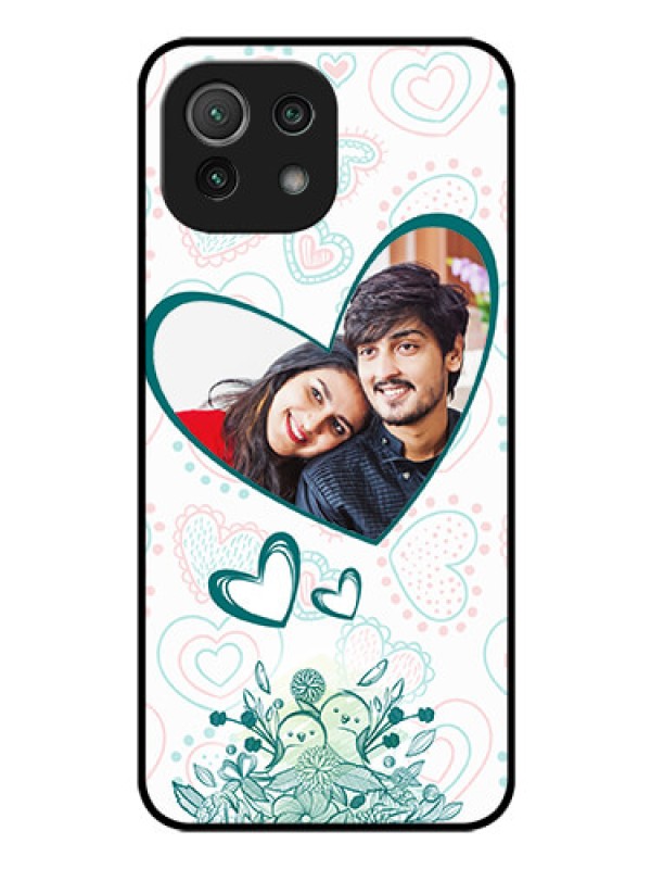Custom Mi 11 Lite Photo Printing on Glass Case - Premium Couple Design