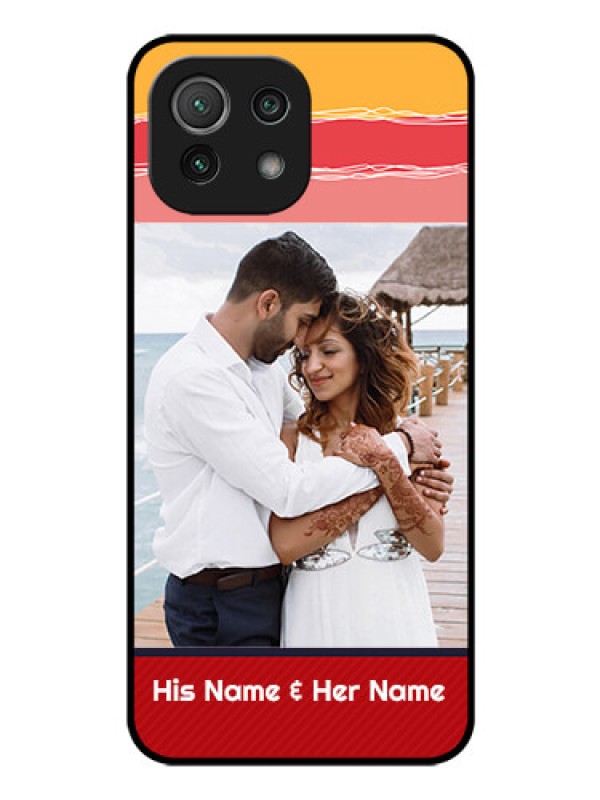 Custom Mi 11 Lite Custom Glass Mobile Case - Colorful Case Design