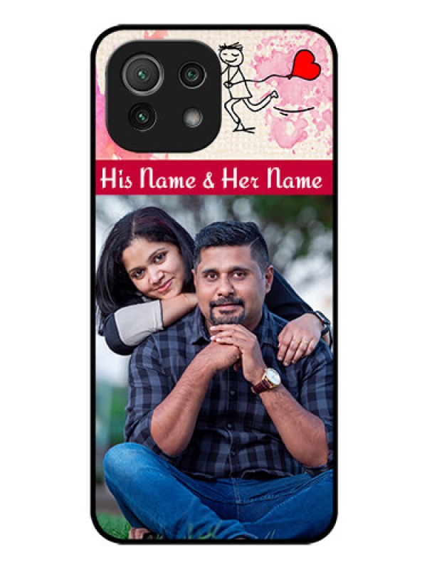Custom Mi 11 Lite Photo Printing on Glass Case - You and Me Case Design