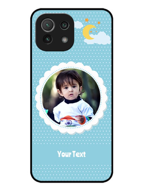 Custom Mi 11 Lite Personalised Glass Phone Case - Violet Pattern Design