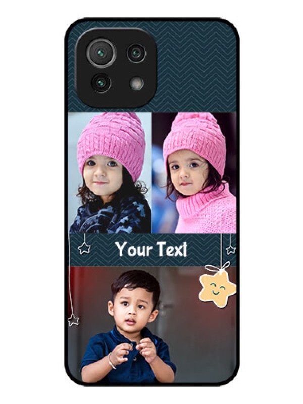 Custom Mi 11 Lite Custom Glass Mobile Case - Hanging Stars Design