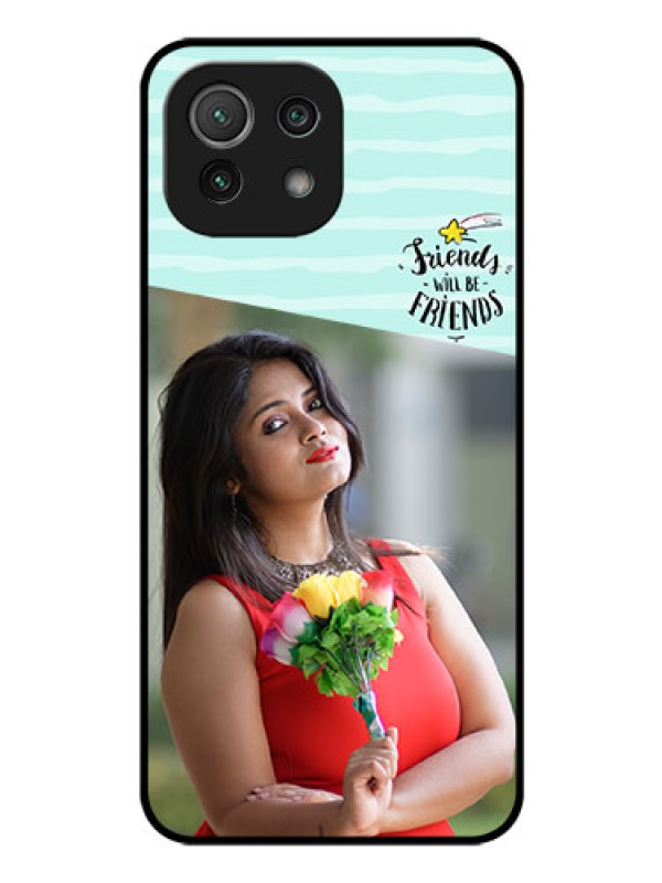 Custom Mi 11 Lite Custom Glass Phone Case - Friends Picture Icon Design