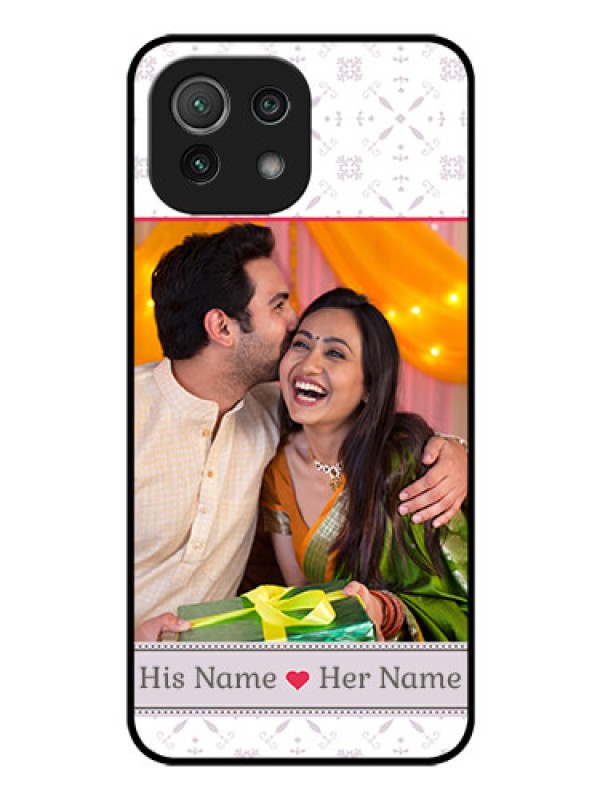 Custom Mi 11 Lite Custom Glass Mobile Case - with Photo and Ethnic Design