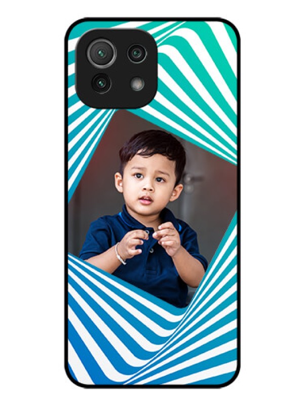 Custom Mi 11 Lite Personalized Glass Phone Case - Abstract Spiral Design