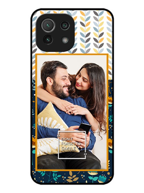 Custom Mi 11 Lite Custom Glass Mobile Case - Pattern Design