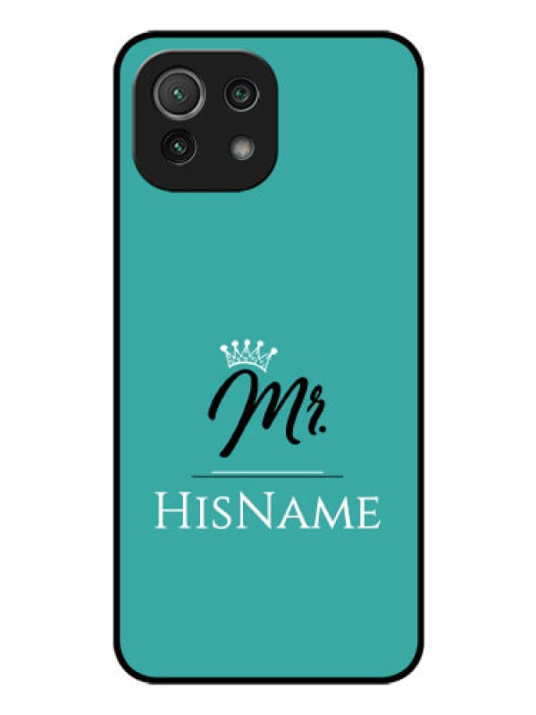 Custom Mi 11 Lite Custom Glass Phone Case Mr with Name
