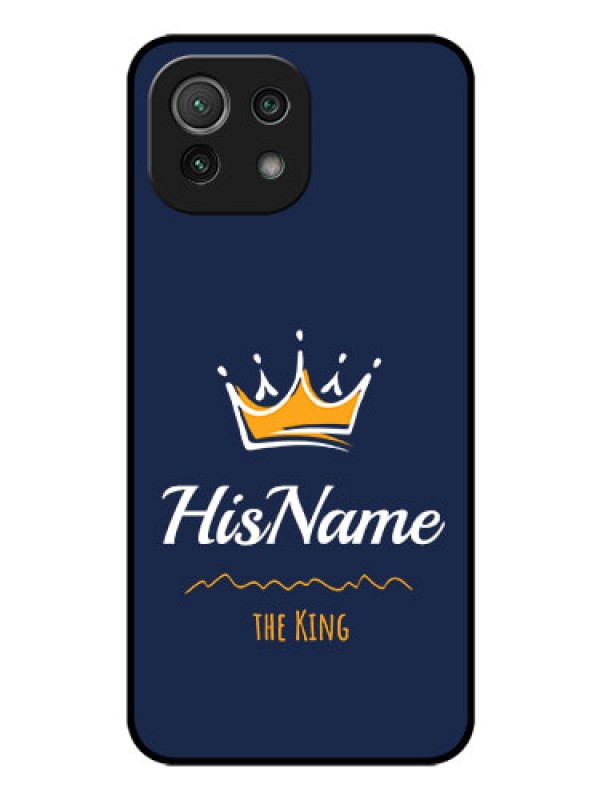 Custom Mi 11 Lite Glass Phone Case King with Name