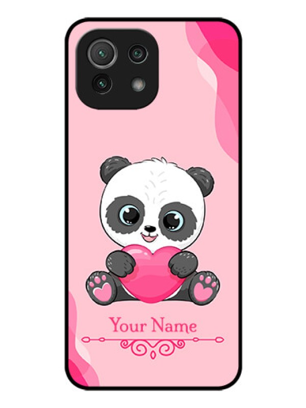 Custom Xiaomi Mi 11 Lite Custom Glass Mobile Case - Cute Panda Design