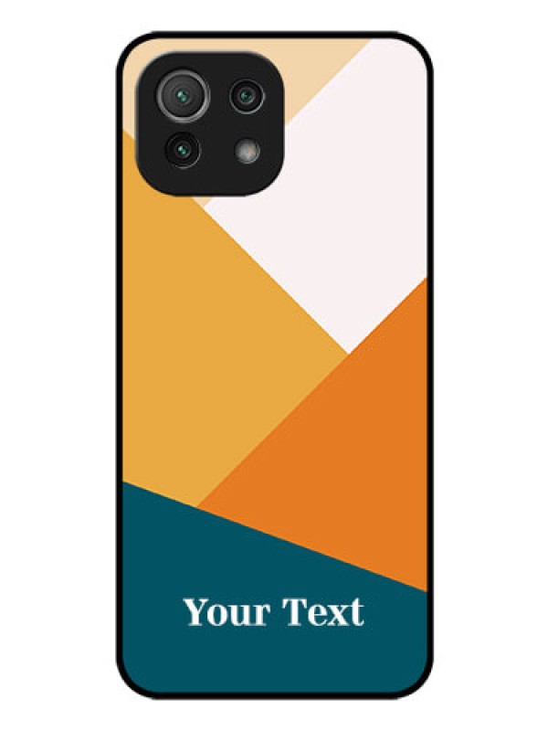 Custom Xiaomi Mi 11 Lite Personalized Glass Phone Case - Stacked Multi-colour Design