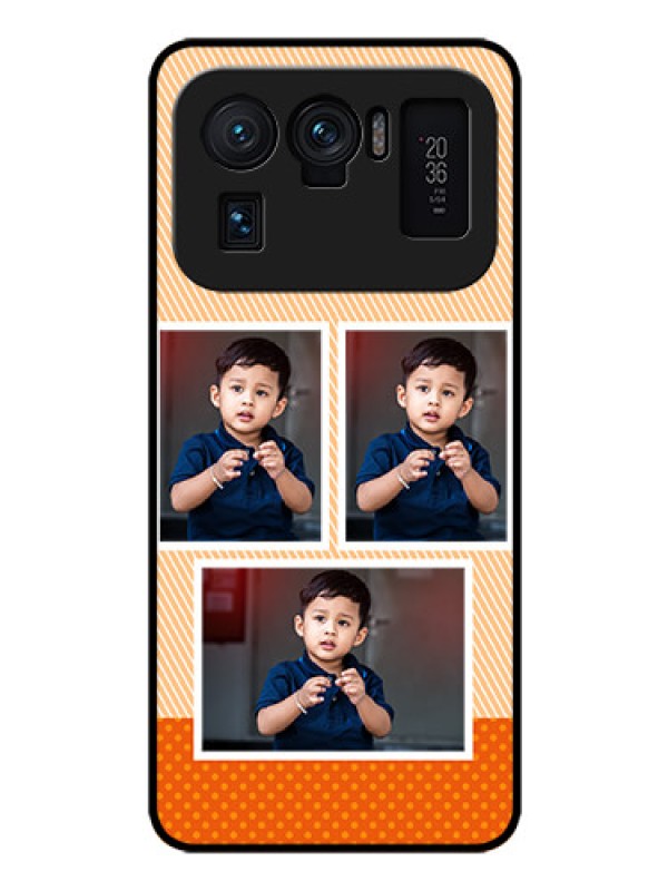 Custom Mi 11 Ultra 5G Photo Printing on Glass Case - Bulk Photos Upload Design