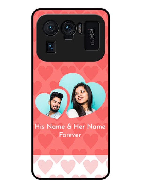 Custom Mi 11 Ultra 5G Personalized Glass Phone Case - Couple Pic Upload Design