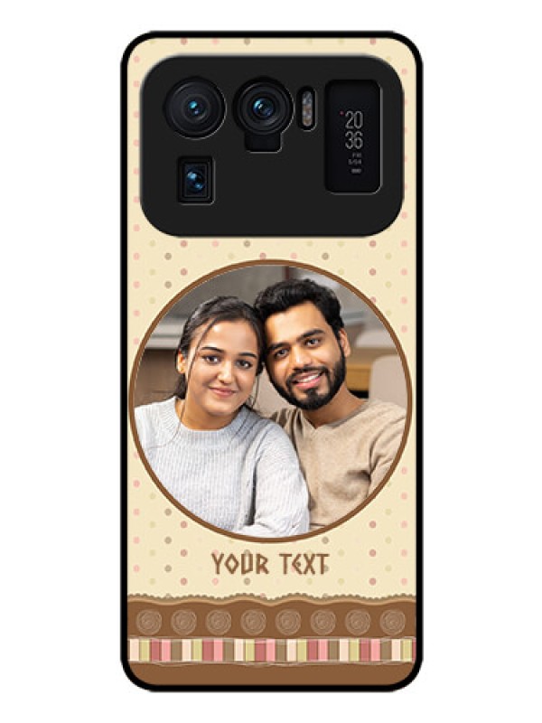 Custom Mi 11 Ultra 5G Custom Glass Mobile Case - Brown Dotted Mobile Case Design