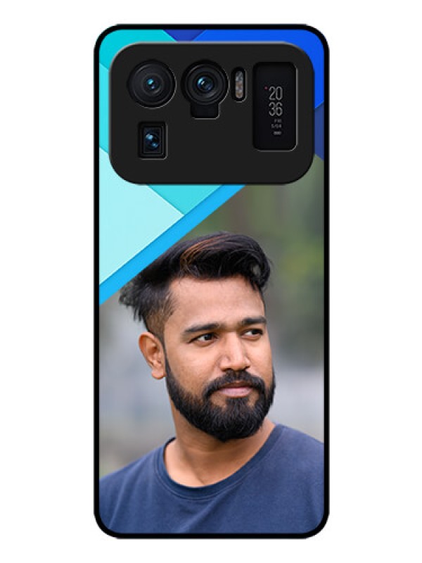 Custom Mi 11 Ultra 5G Custom Glass Phone Case - Blue Pattern Design