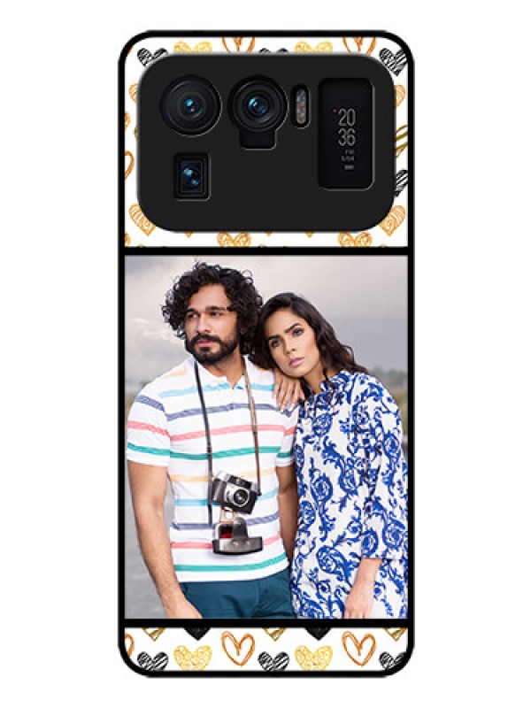 Custom Mi 11 Ultra 5G Photo Printing on Glass Case - Love Symbol Design