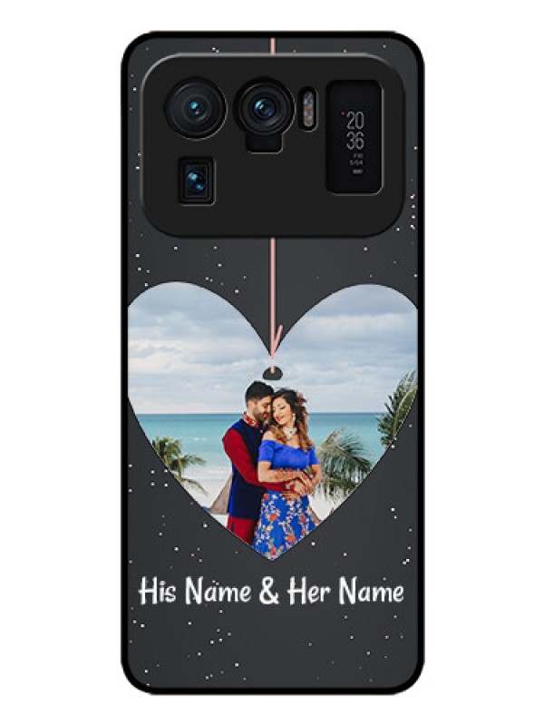 Custom Mi 11 Ultra 5G Custom Glass Phone Case - Hanging Heart Design