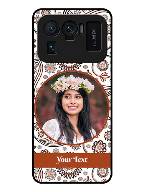 Custom Mi 11 Ultra 5G Custom Glass Mobile Case - Abstract Floral Design 