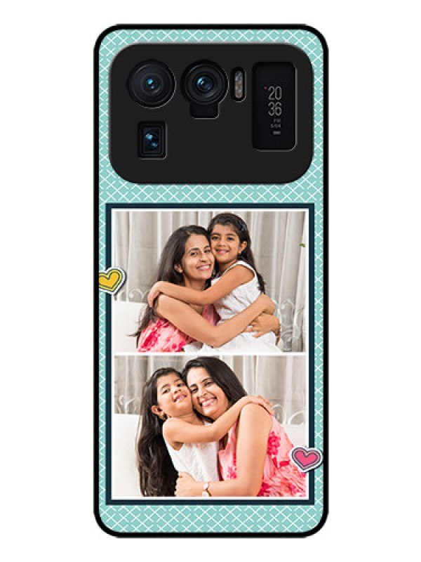 Custom Mi 11 Ultra 5G Custom Glass Phone Case - 2 Image Holder with Pattern Design