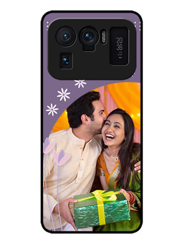 Custom Mi 11 Ultra 5G Custom Glass Mobile Case - Lavender flowers design 