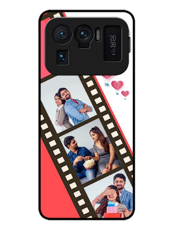 Custom Mi 11 Ultra 5G Personalized Glass Phone Case - 3 Image Holder with Film Reel