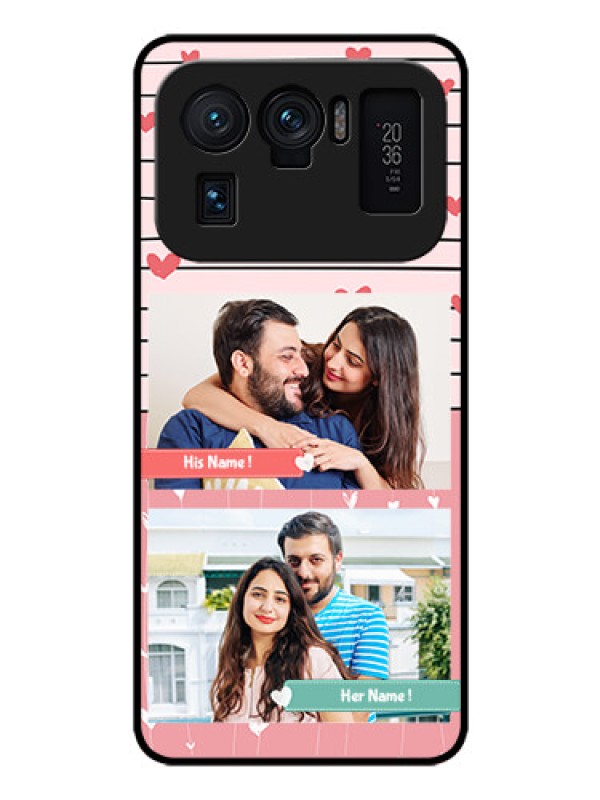 Custom Mi 11 Ultra 5G Custom Glass Mobile Case - Photo with Heart Design