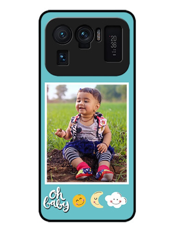 Custom Mi 11 Ultra 5G Personalized Glass Phone Case - Smiley Kids Stars Design