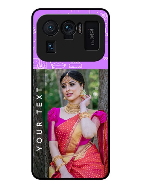 Custom Mi 11 Ultra 5G Custom Glass Mobile Case - Birthday Icons Design