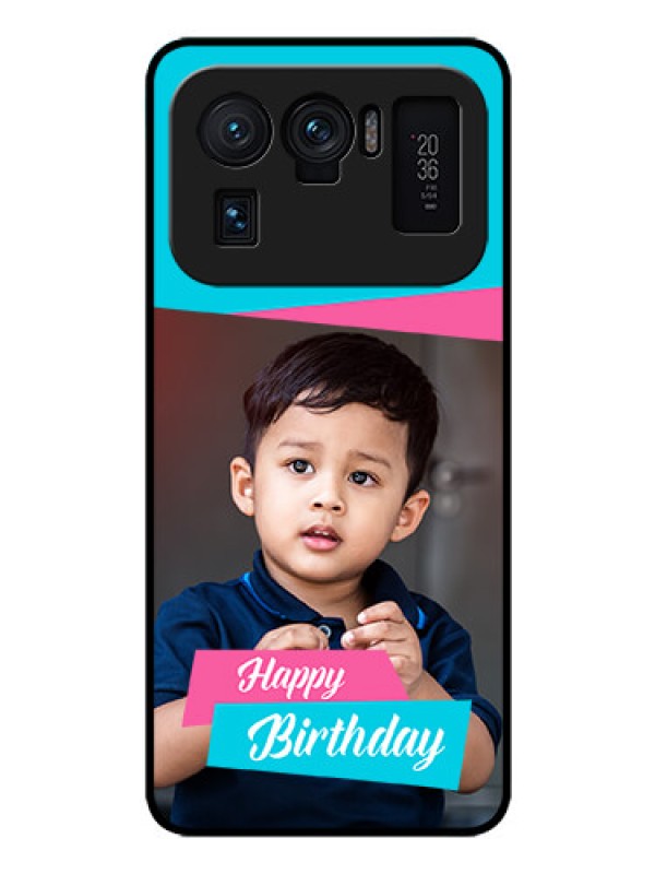 Custom Mi 11 Ultra 5G Personalized Glass Phone Case - Image Holder with 2 Color Design