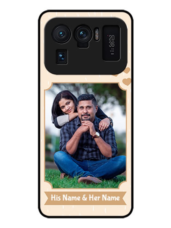 Custom Mi 11 Ultra 5G Custom Glass Phone Case - with confetti love design 