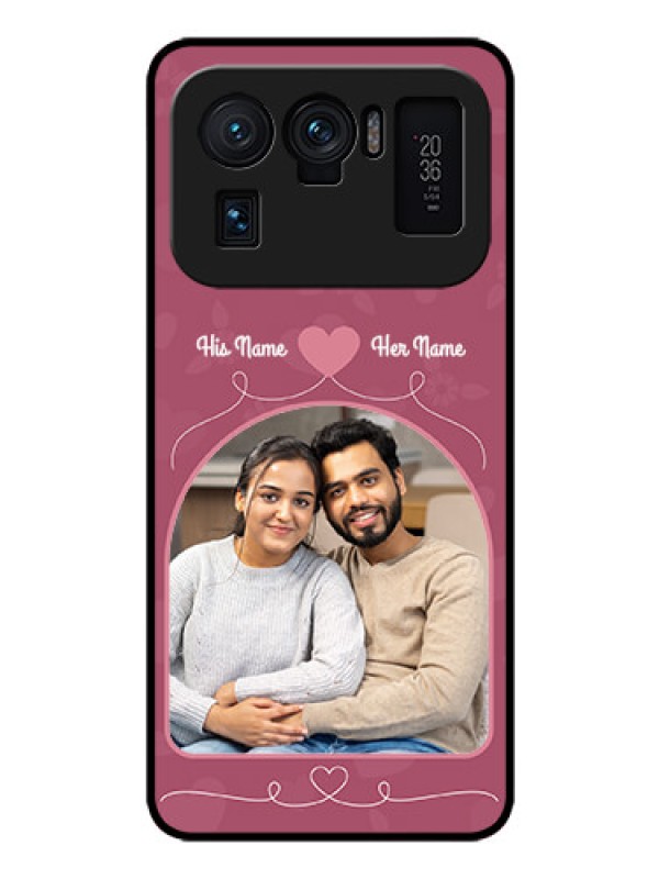Custom Mi 11 Ultra 5G Photo Printing on Glass Case - Love Floral Design