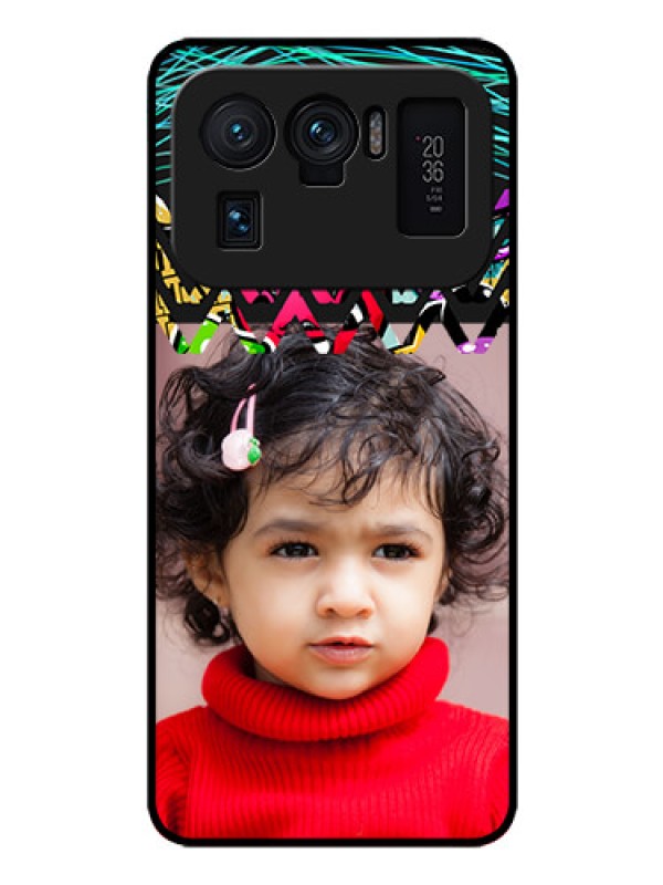 Custom Mi 11 Ultra 5G Personalized Glass Phone Case - Neon Abstract Design