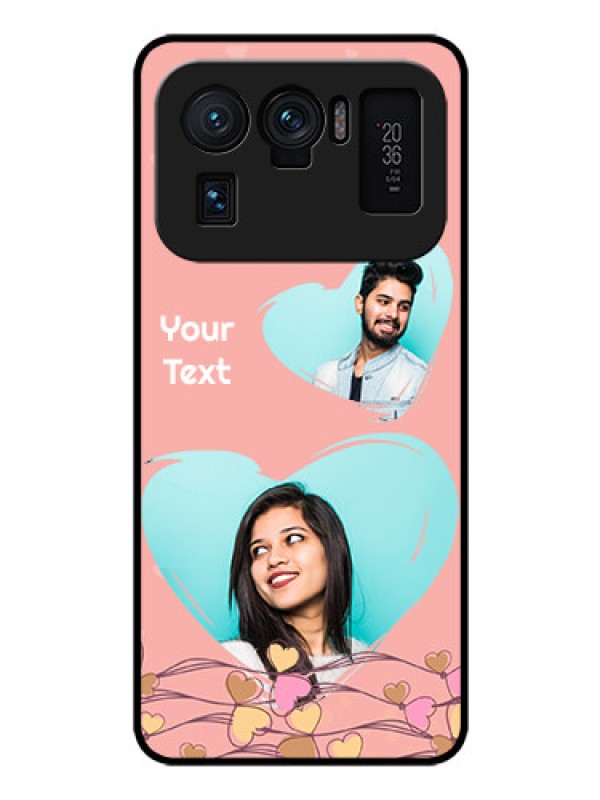 Custom Mi 11 Ultra 5G Custom Glass Mobile Case - Love Doodle Design