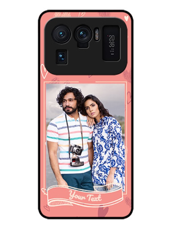 Custom Mi 11 Ultra 5G Custom Glass Phone Case - Love doodle art Design