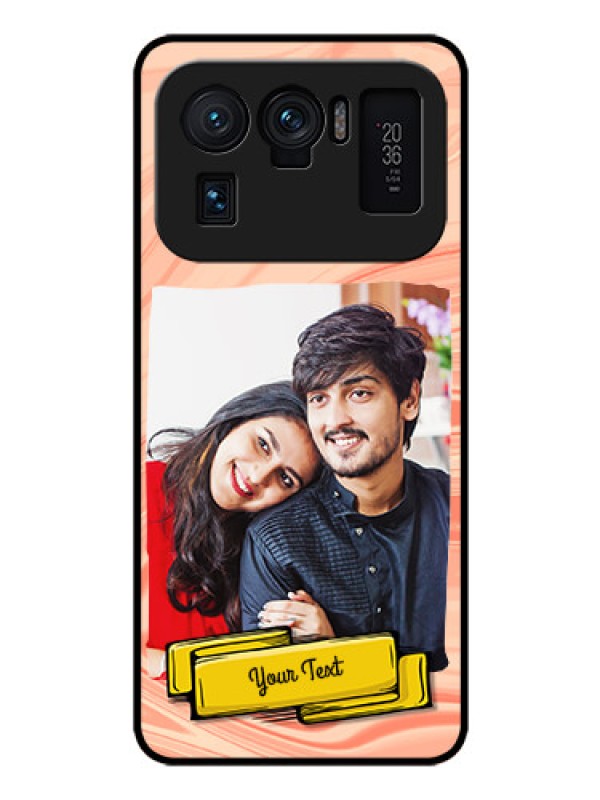 Custom Mi 11 Ultra 5G Personalized Glass Phone Case - Marble Texture Design