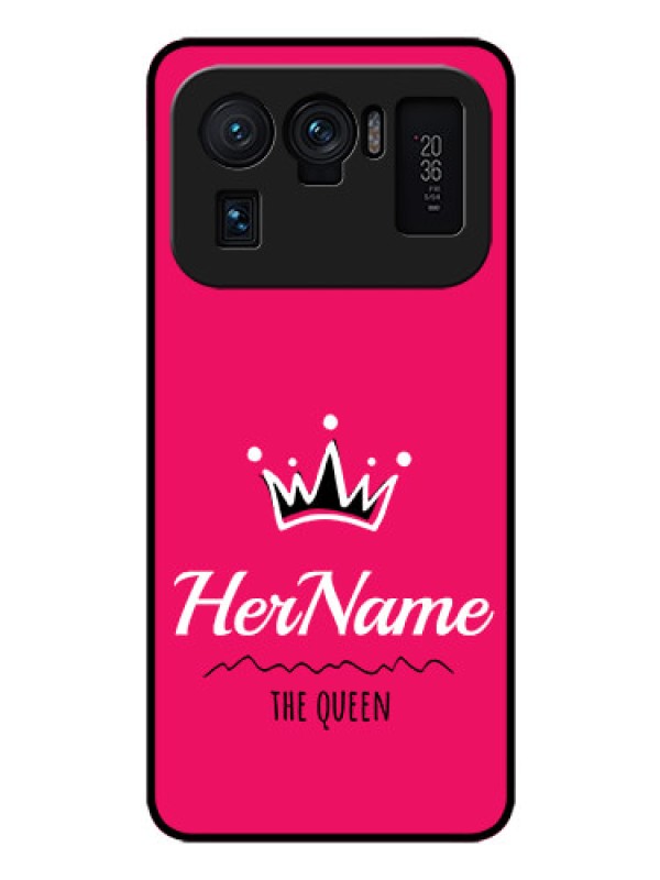 Custom Mi 11 Ultra 5G Glass Phone Case Queen with Name