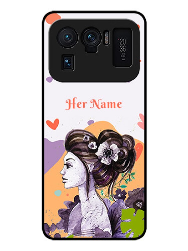 Custom Xiaomi Mi 11 Ultra 5G Personalized Glass Phone Case - Woman And Nature Design