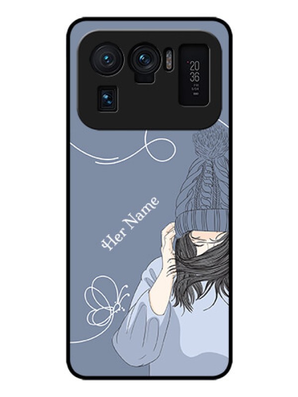 Custom Xiaomi Mi 11 Ultra 5G Custom Glass Mobile Case - Girl in winter outfit Design