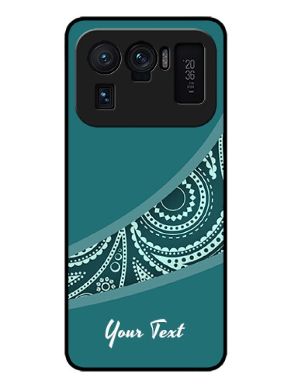Custom Xiaomi Mi 11 Ultra 5G Photo Printing on Glass Case - semi visible floral Design