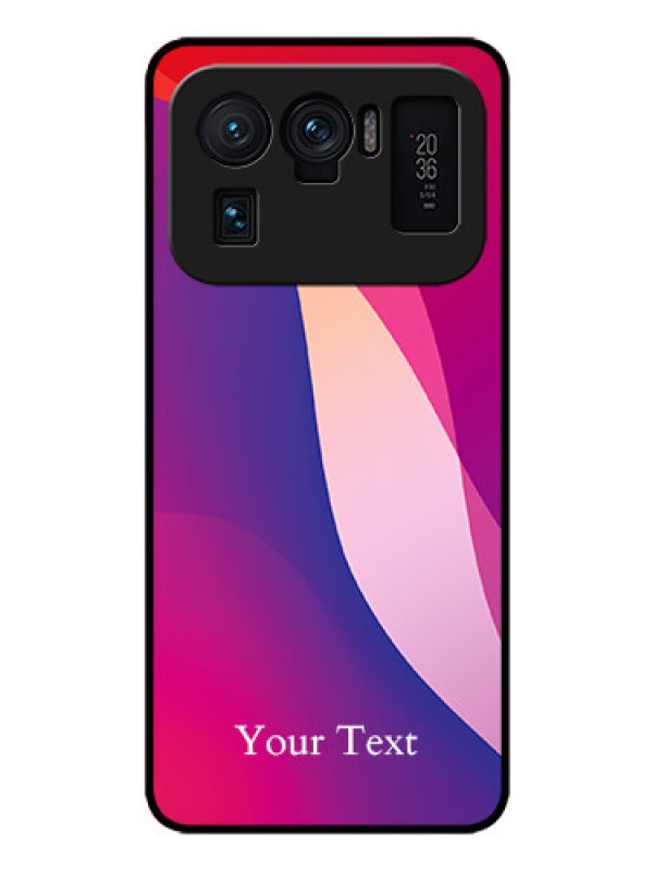 Custom Xiaomi Mi 11 Ultra 5G Personalized Glass Phone Case - Digital abstract Overlap Design