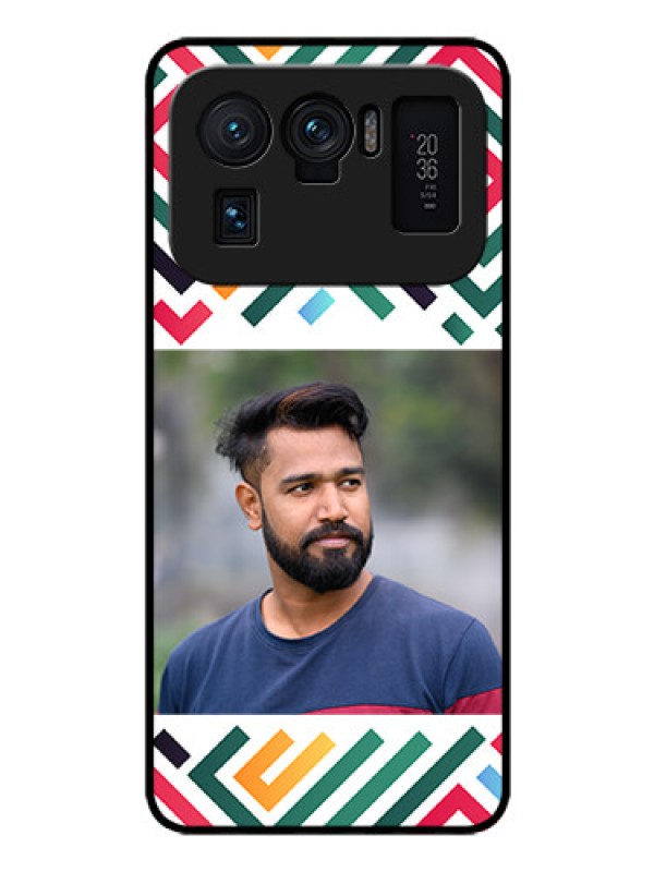 Custom Xiaomi Mi 11 Ultra 5G Personalized Glass Phone Case - Colorful Maze Pattern Design