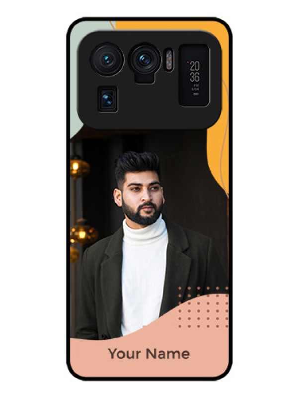 Custom Xiaomi Mi 11 Ultra 5G Personalized Glass Phone Case - Tri-coloured overlay design