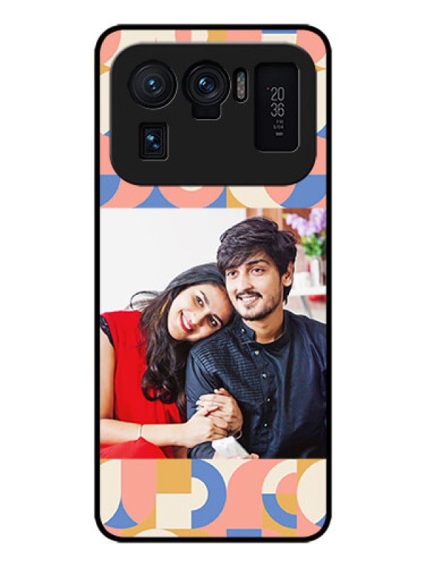 Custom Xiaomi Mi 11 Ultra 5G Photo Printing on Glass Case - Semi-circle Maze Pattern Design